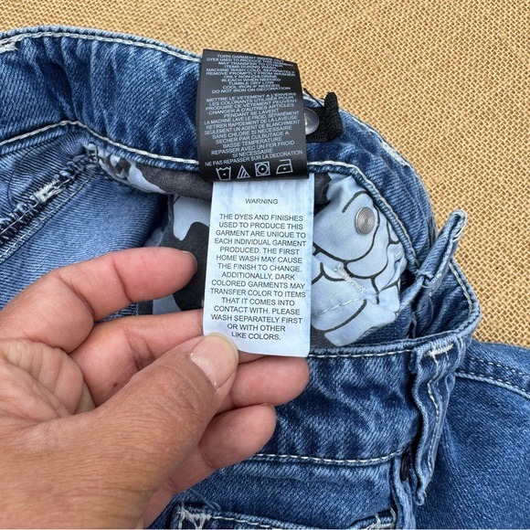 Empyre Denim Baggie Jeans Blue Pockets Adjustable Waist Skate Size 26 - Picture 6 of 10